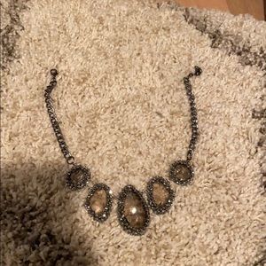 Chunky silver statement necklace